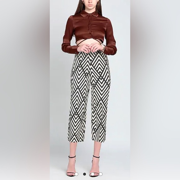 Niu Pants - Niu Casual Pants in Black and Light Ivory, Size S